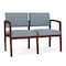 Lesro 2 Seat Tandem Seating W/ No Center Arm, 44 in W 26 in L 31.5 in H, Lenox Series LW2101 - alternate 1